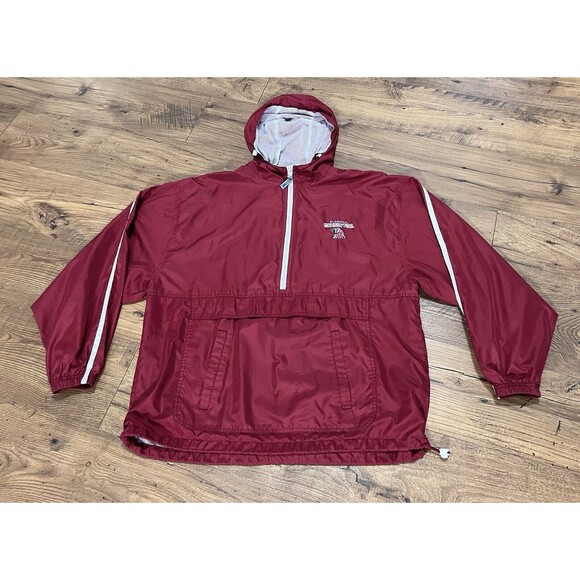 Alabama Crimson Tide Half Zip Windbreaker Womens XL Red Oak, Crimson and White - Picture 2 of 9